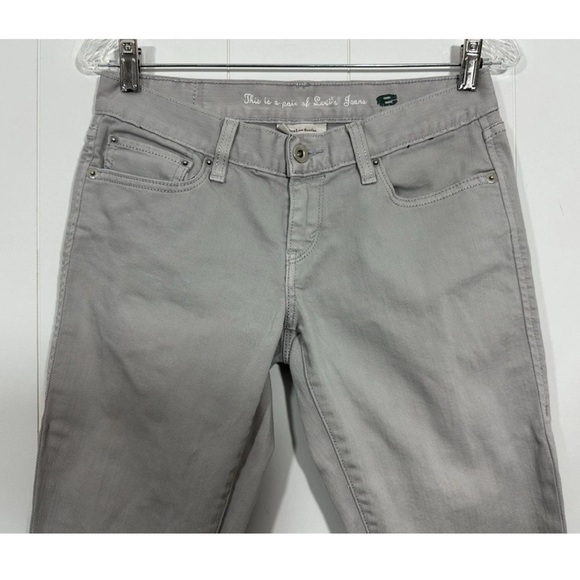 Levis Womens Sz 6M Ultra Low Bootlet Gray Denim Jeans Cotton Stretch Button - Picture 2 of 12